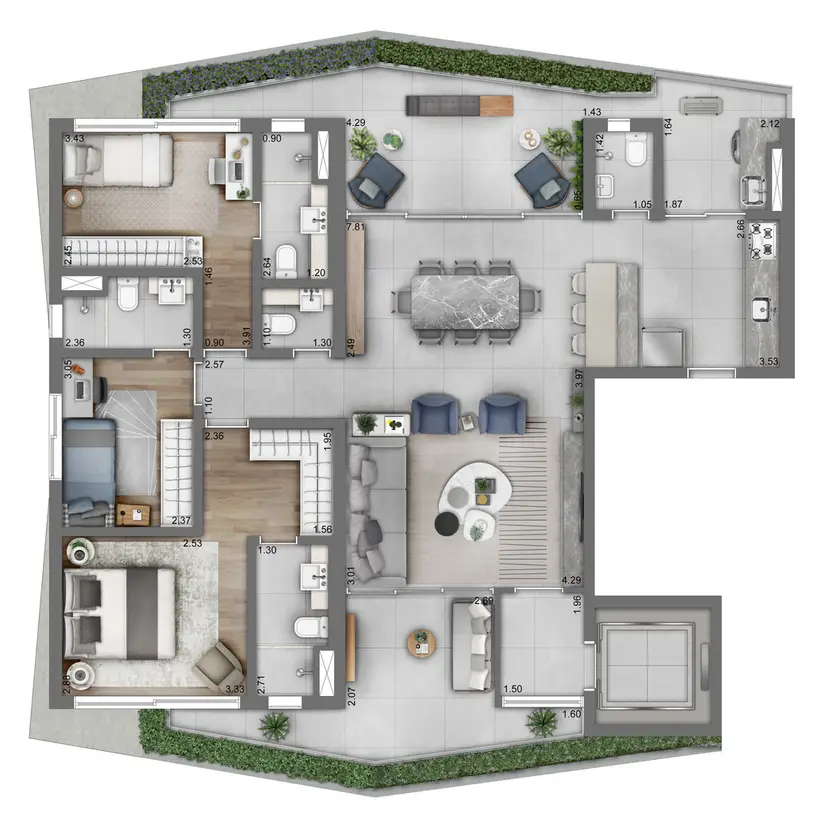 Planta Planta 143 m²
