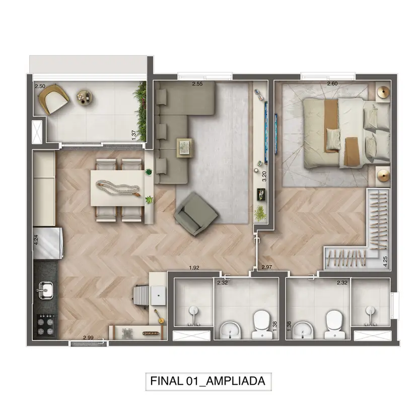 Planta Planta 49 m²