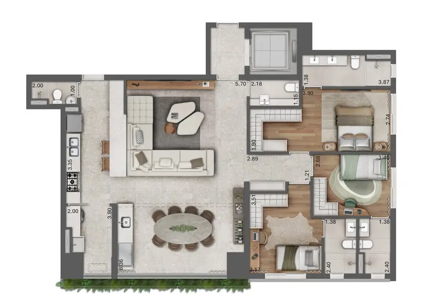 Planta Planta 139 m²
